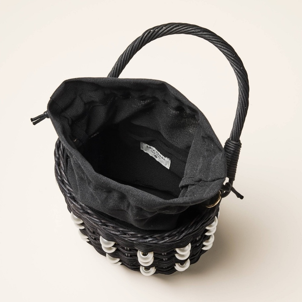 ♠️🤍Pearl Embellished Basket Bucket Bag - kate spade new york x Target Black - Picture 8 of 10